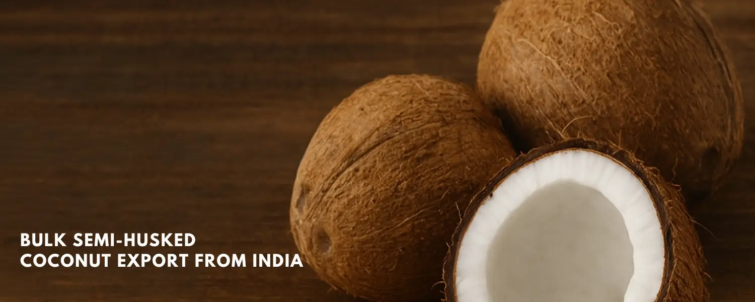 Semi Husked coconuts