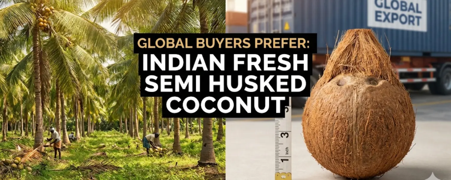 Fresh Semi Husked Coconut