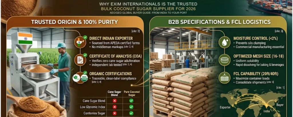 bulk coconut sugar supplier