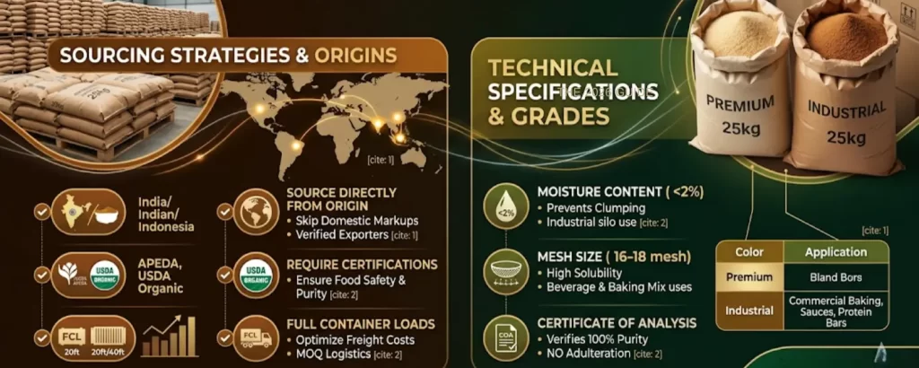 bulk organic coconut sugar suppliers