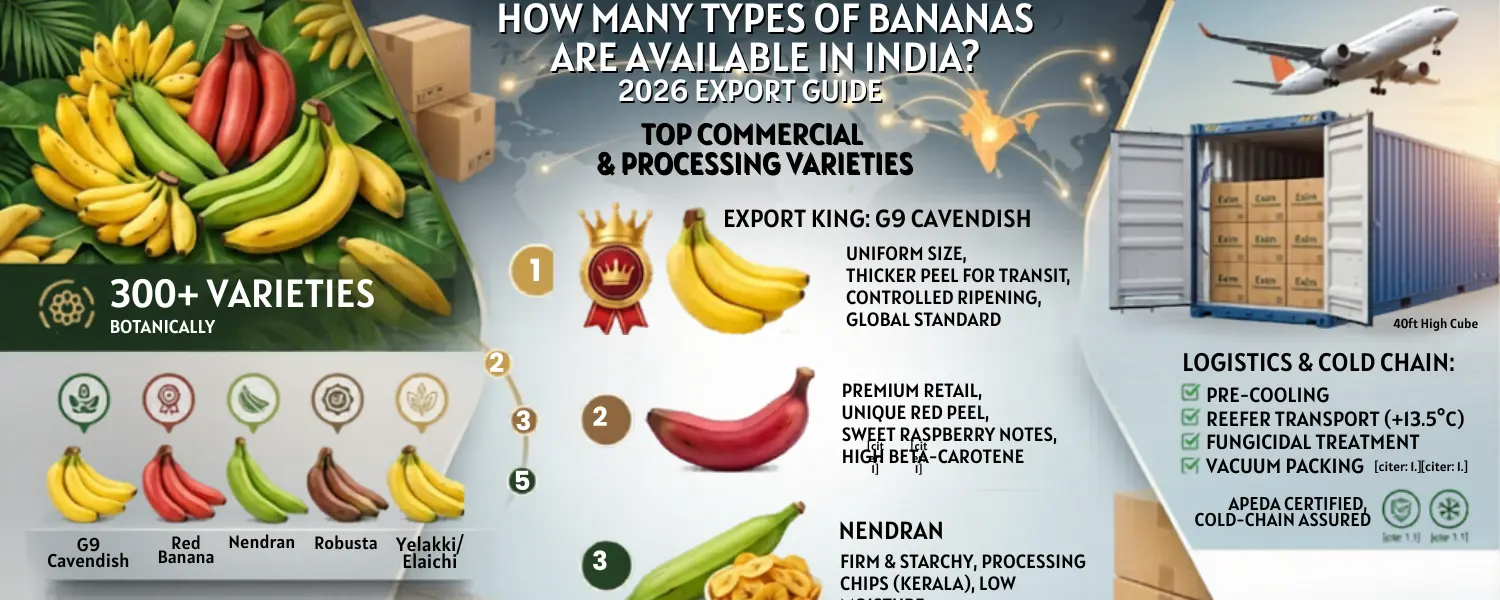 different types of banana in india