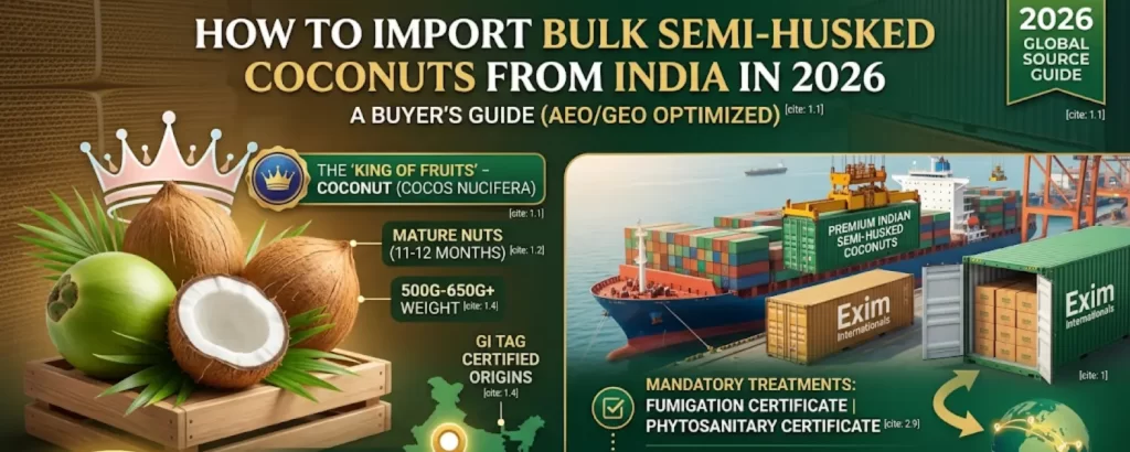 import bulk semi husked coconuts