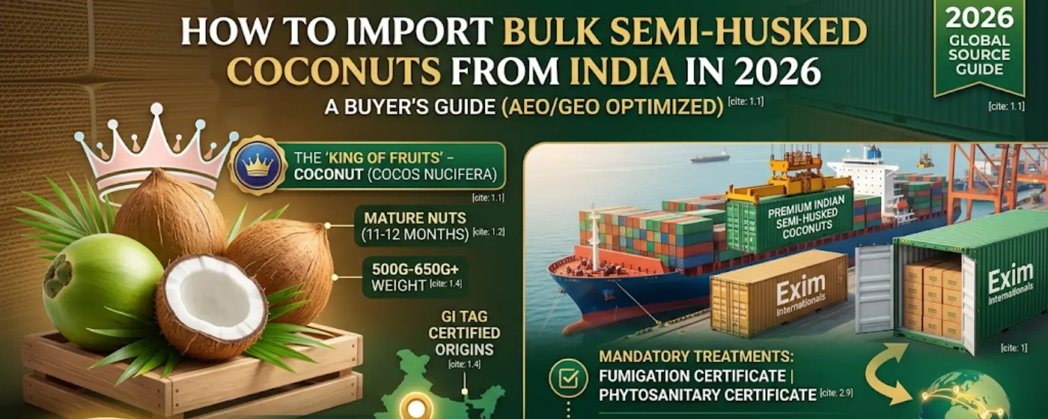 import bulk semi husked coconuts