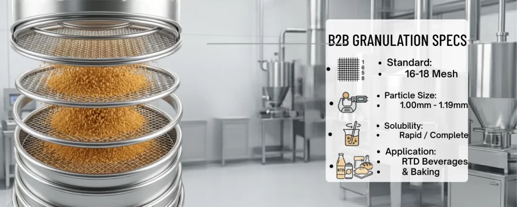 coconut sugar mesh size export
