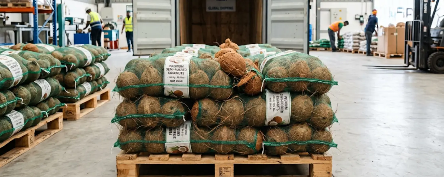 Ocean Freight Shelf Life of Indian Semi-Husked Coconuts