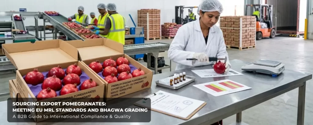 Sourcing export pomegranates